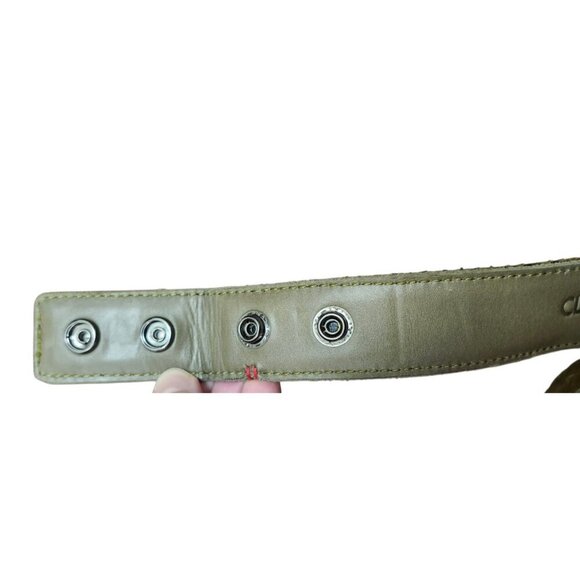 Claris Virot Baby Belt Khaki Python Leather Snap Belt Buckle Not Included main image 13